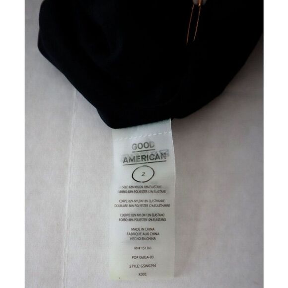 Good American GSW0294 Women's Sz 2/M Black Lounge One-Piece Swimsuit - Picture 6 of 11
